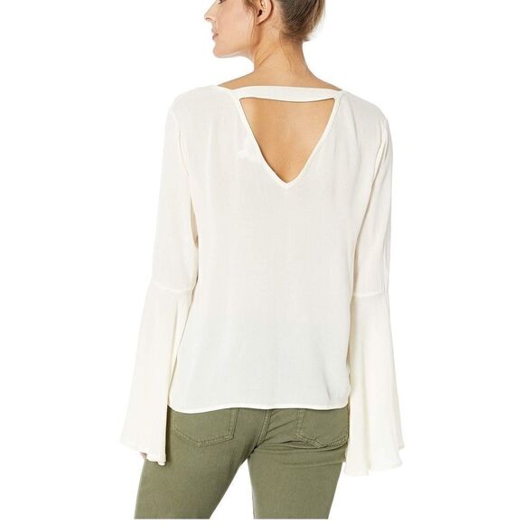 Nwt Jack BB Dakota Ivory Crepe Bell Sleeve - Picture 2 of 11